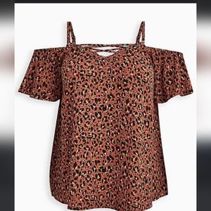 Torrid Cold Shoulder Blouse